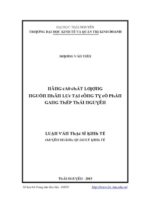Nâng cao chất lượng nguồn nhân lực tại Công ty Cổ phần