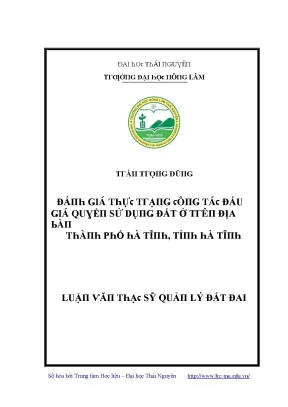 Đấu Giá Quyền Sử Dụng Đất Tại Thái Nguyên: Phân Tích và