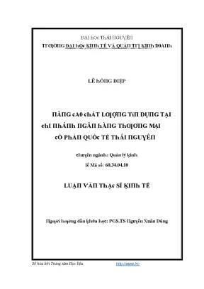 Quản lý kinh tế tại Đại học Thái Nguyên