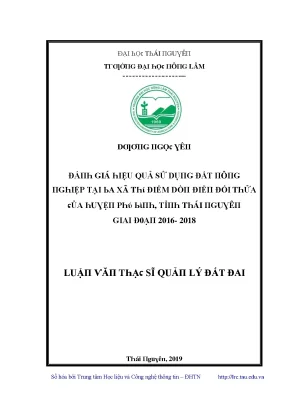 Hiệu Quả Quản Lý Đất Đai Tại Thái Nguyên