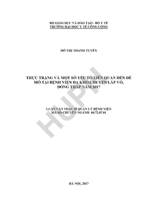 Thực Trạng Đẻ Mổ và Các Yếu Tố Liên Quan Tại Bệnh Viện
