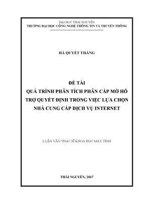 Phân Tích Phân Cấp Mờ Hỗ Trợ Quyết Định Lựa Chọn Nhà