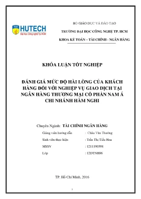 Đánh Giá Mức Độ Hài Lòng Khách Hàng Tại Ngân Hàng Nam Á