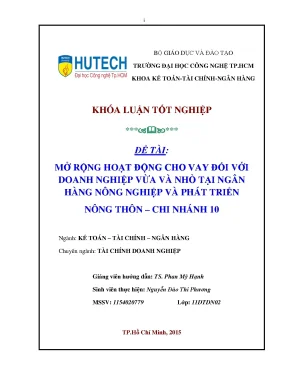 Mở Rộng Hoạt Động Cho Vay Doanh Nghiệp Vừa và Nhỏ Tại