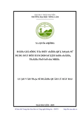 Đánh Giá Quy Hoạch Sử Dụng Đất Huyện Bình Chánh Đến Năm 2020