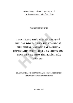 Đào Tạo Liên Tục Cho Bác Sĩ và Điều Dưỡng Tại Bệnh Viện