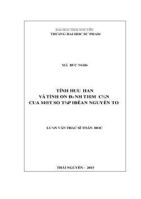 Nghiên Cứu Tính Hữu Hạn và Tính Ổn Định Trong Toán Học