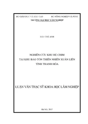 Nghiên Cứu Khu Hệ Chim Tại Khu Bảo Tồn Thiên Nhiên Xuân 