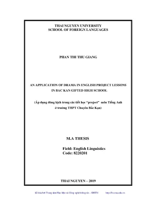 Ứng Dụng Đóng Kịch Trong Giảng Dạy Tiếng Anh Tại Trường