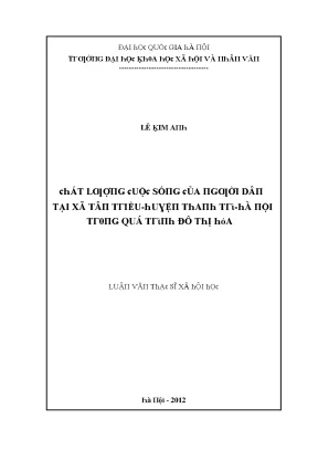 Nghiên Cứu Về Tình Hình Xã Hội Tại Xã Tân Triều, Hà Nội
