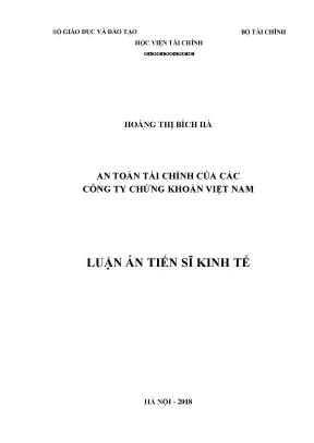 An Toàn Tài Chính Của Các Công Ty Chứng Khoán Việt Nam