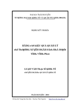 Quản lý kinh tế tại Đại học Thái Nguyên: Hiệu quả và