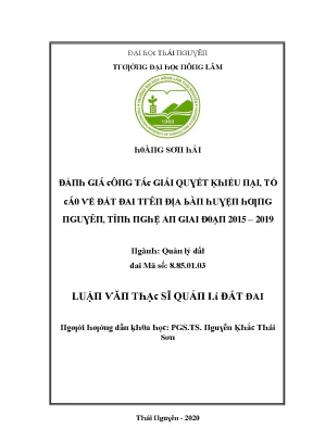 Quản Lý Đất Đai Tại Thái Nguyên: Giải Quyết Khiếu Nại và