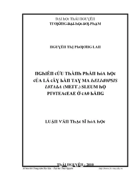 Nghiên cứu về hệ thống cây trồng tại Đại học Thái Nguyên