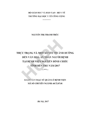 Văn Hóa An Toàn Người Bệnh Tại Bệnh Viện Nguyễn Đình