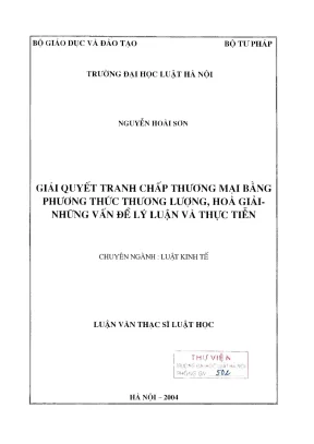 Giải Quyết Tranh Chấp Thương Mại: Phương Thức Thương