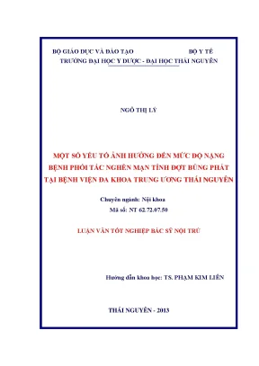 Yếu Tố Ảnh Hưởng Đến Mức Độ Nặng Bệnh Phổi Tắc Nghẽn Mạn 