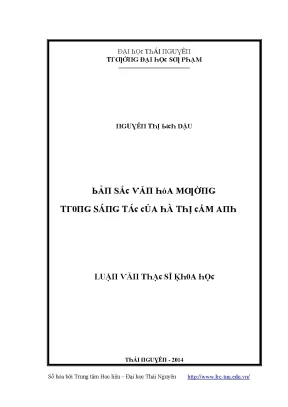 Khám Phá Bản Sắc Văn Hóa Mường Qua Tác Phẩm Của Hà Thị