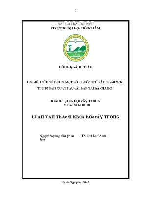 Nghiên Cứu Sâu Về Sâu Hại Trong Nông Nghiệp Tại Hà Giang