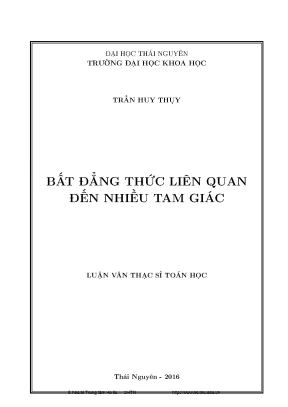 Bất Đẳng Thức Liên Quan Đến Nhiều Tam Giác - Nghiên Cứu