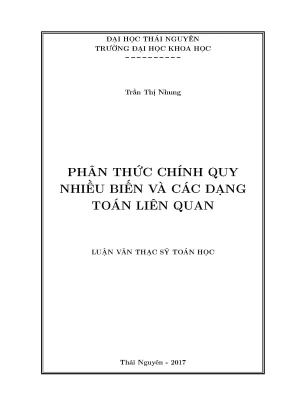 Phân Thức Chính Quy Nhiều Biến: Khái Niệm và Các Dạng