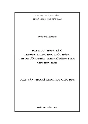 Dạy Học Thống Kê Theo Hướng Phát Triển Kỹ Năng STEM Cho