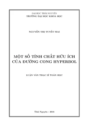 Tính Chất Hữu Ích Của Đường Cong Hyperbol Trong Toán Học