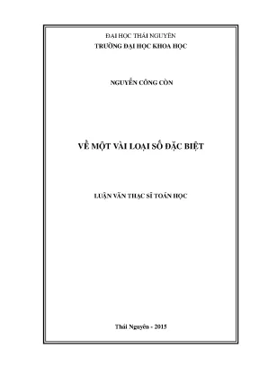 Nghiên Cứu Về Một Số Loại Số Đặc Biệt Trong Toán Học