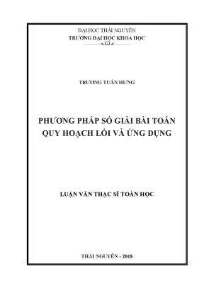 Phương Pháp Giải Bài Toán Quy Hoạch Lồi và Ứng Dụng