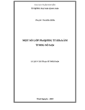 Nghiên Cứu Hàm Số và Ứng Dụng Trong Toán Học