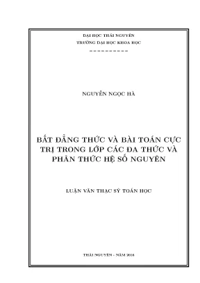 Bất Đẳng Thức và Bài Toán Cực Trị trong Đa Thức và Phân