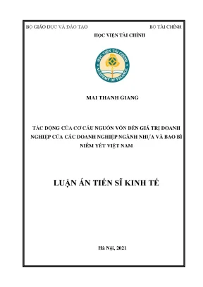 Tác Động Của Cơ Cấu Nguồn Vốn Đến Giá Trị Doanh Nghiệp