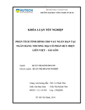 Phân Tích Tình Hình Cho Vay Ngắn Hạn Tại Ngân Hàng Liên