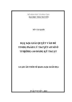 Giải Quyết Vấn Đề Pháp Lý Trong Đào Tạo Kỹ Thuật Tại Đại