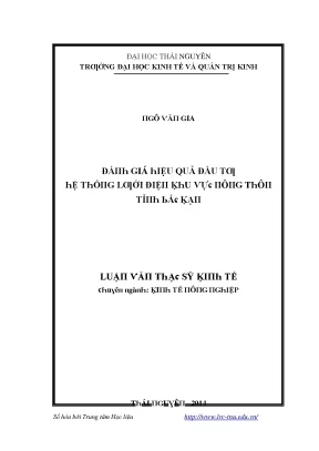 Hiệu Quả Đầu Tư Hệ Thống Lưới Điện Tại Thái Nguyên