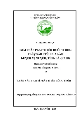 Nghiên cứu về phát triển nông nghiệp tại Huế