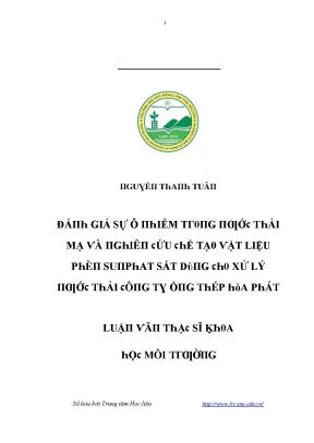 Đánh Giá Ô Nhiễm Môi Trường và Giải Pháp Xử Lý Tại Thái