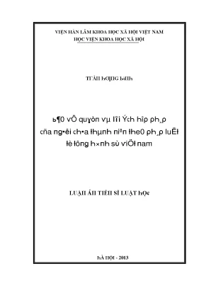 Nghiên Cứu Về Luật Tố Tụng Hành Chính Tại Việt Nam