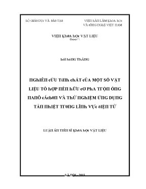 Nghiên cứu vật liệu quang học và ứng dụng trong công