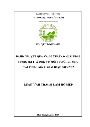 Đánh Giá Kết Quả Nghiên Cứu Môi Trường Tại Thái Nguyên