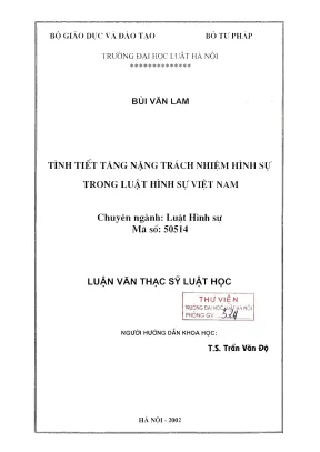 Tình Tiết Tăng Nặng Trách Nhiệm Hình Sự Trong Luật Hình