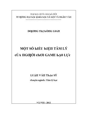 Nghiên Cứu Tâm Lý Người Chơi Game Tại Đại Học Xã Hội