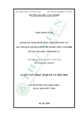 Đánh Giá Quy Hoạch Sử Dụng Đất Huyện Mai Sơn Đến Năm 2020