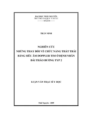 Nghiên Cứu Chức Năng Thất Trái Bằng Siêu Âm Doppler Ở