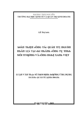 Nghiên Cứu Kinh Tế và Quản Trị Kinh Doanh Tại Trường Đại 