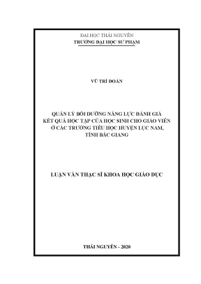 Nâng cao năng lực đánh giá kết quả học tập cho giáo viên