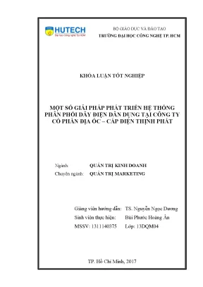 Giải Pháp Phát Triển Hệ Thống Phân Phối Dây Điện Dân