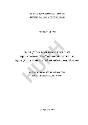 Bạo Lực Gia Đình Trong Thời Gian Dịch COVID-19: Nghiên