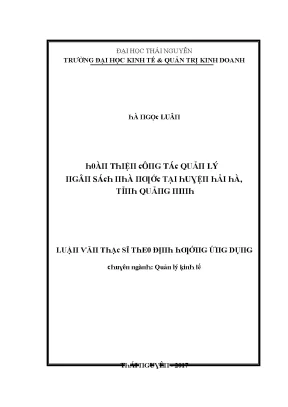 Quản Lý Kinh Doanh Tại Trường Đại Học Kinh Tế & Quản Trị 