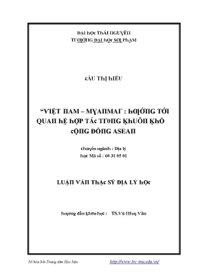 Nghiên Cứu Về Hệ Hợp Tác ASEAN: Tác Động Đến Việt Nam